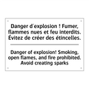 Danger d'explosion ! Fumer, flammes  /.../ - Danger of explosion! Smoking,  /.../
