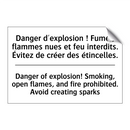Danger d'explosion ! Fumer, flammes  /.../ - Danger of explosion! Smoking,  /.../