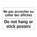 Ne pas accrocher ou coller des  /.../ - Do not hang or stick posters