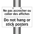 Ne pas accrocher ou coller des  /.../ - Do not hang or stick posters