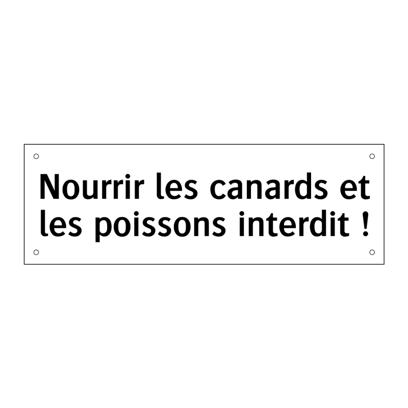 Nourrir les canards et les poissons interdit !