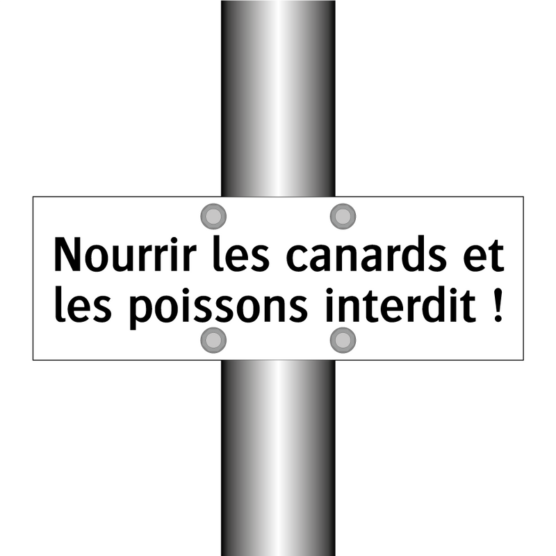 Nourrir les canards et les poissons interdit !