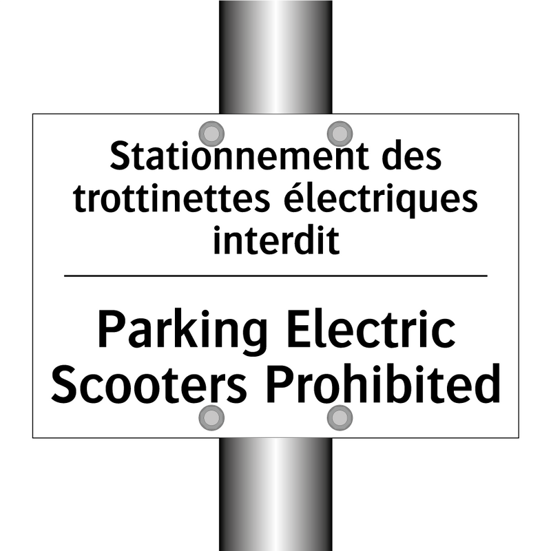 Stationnement des trottinettes  /.../ - Parking Electric Scooters Prohibited /.../