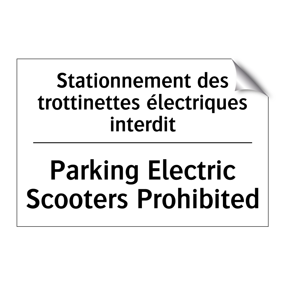 Stationnement des trottinettes  /.../ - Parking Electric Scooters Prohibited /.../