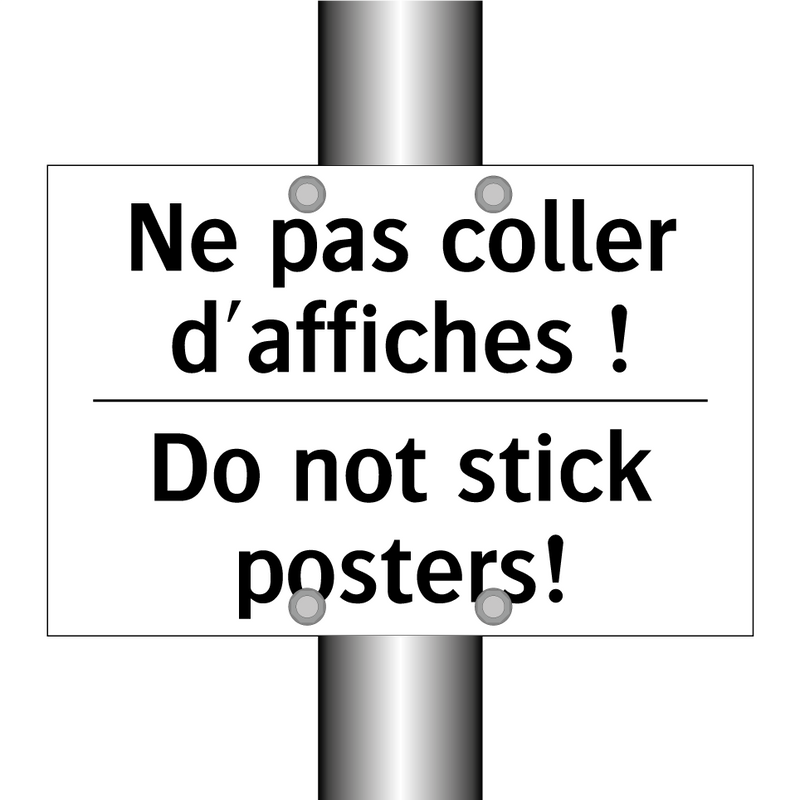 Ne pas coller d'affiches ! - Do not stick posters!