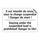 Il est interdit de rester sous  /.../ - Staying under the suspended load  /.../