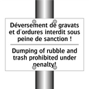 Déversement de gravats et d'ordures  /.../ - Dumping of rubble and trash prohibited  /.../