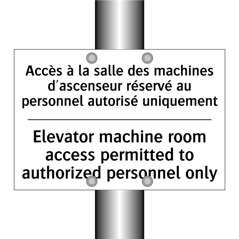 Accès à la salle des machines  /.../ - Elevator machine room access permitted  /.../