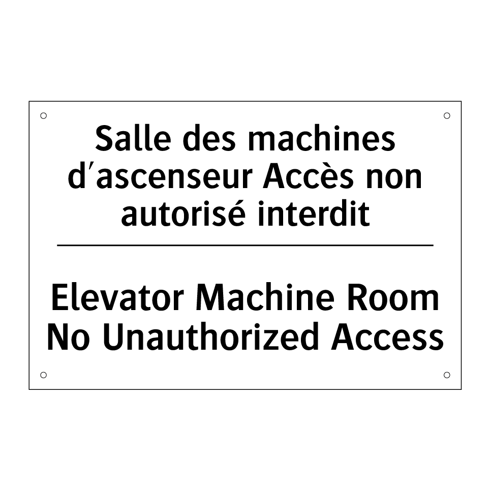 Salle des machines d'ascenseur  /.../ - Elevator Machine Room No Unauthorized  /.../