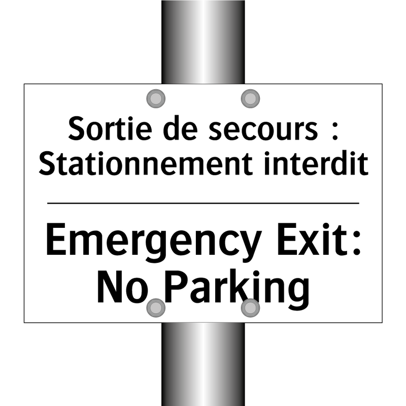 Sortie de secours : Stationnement  /.../ - Emergency Exit: No Parking