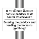 Il est interdit d'entrer dans  /.../ - Entering the paddock and feeding  /.../