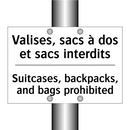 Valises, sacs à dos et sacs interdits /.../ - Suitcases, backpacks, and bags  /.../