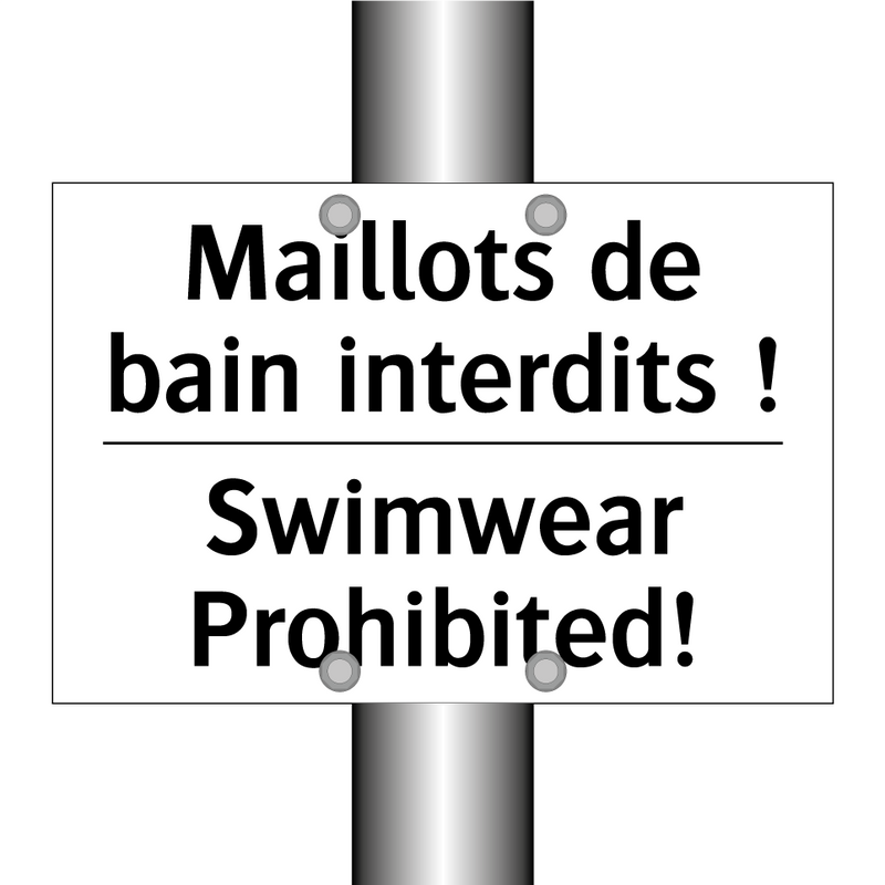 Maillots de bain interdits ! - Swimwear Prohibited!