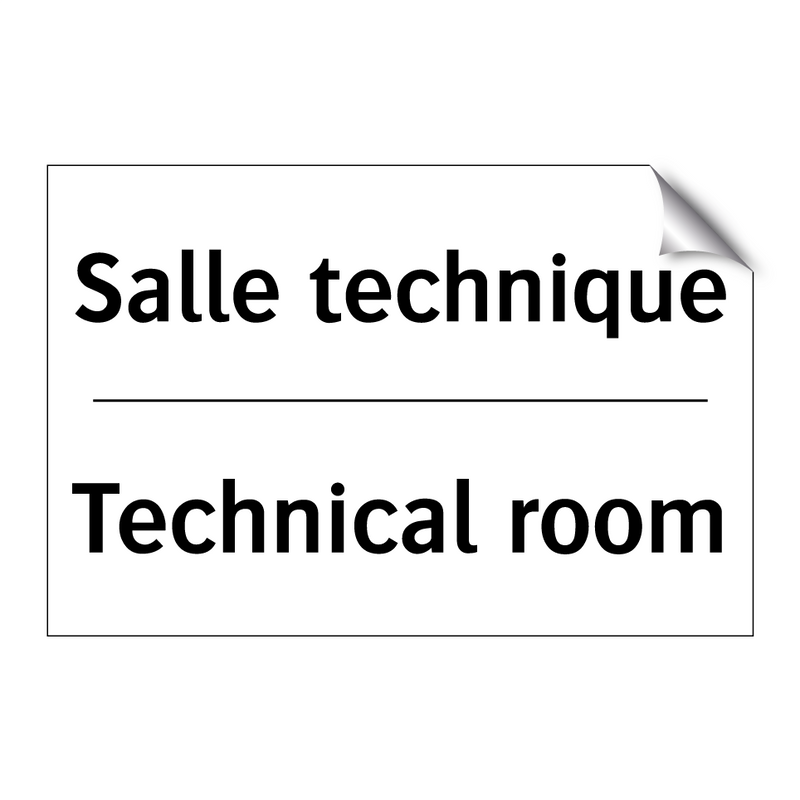Salle technique - Technical room