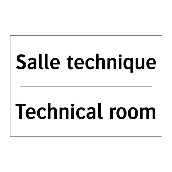 Salle technique - Technical room