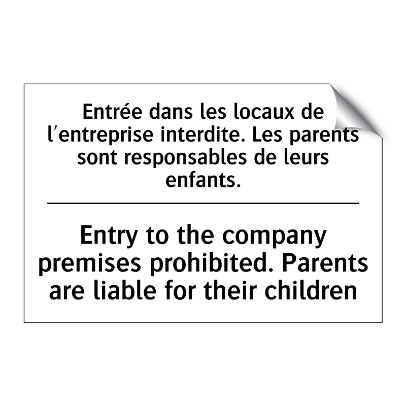 Entrée dans les locaux de l'entreprise  /.../ - Entry to the company premises  /.../