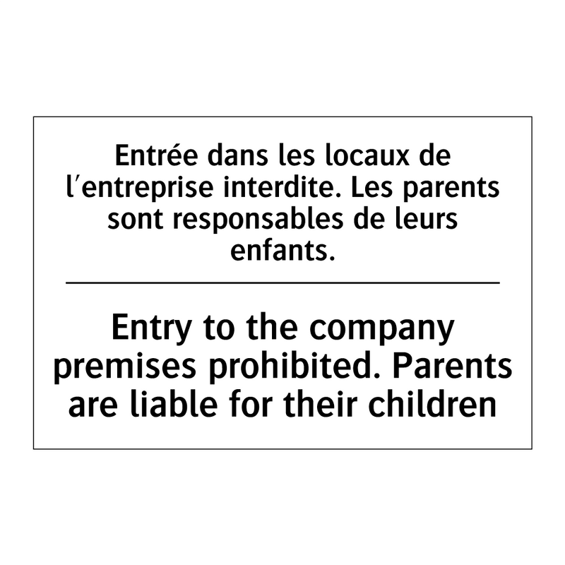 Entrée dans les locaux de l'entreprise  /.../ - Entry to the company premises  /.../