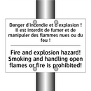 Danger d'incendie et d'explosion  /.../ - Fire and explosion hazard! Smoking  /.../