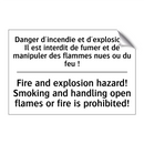Danger d'incendie et d'explosion  /.../ - Fire and explosion hazard! Smoking  /.../