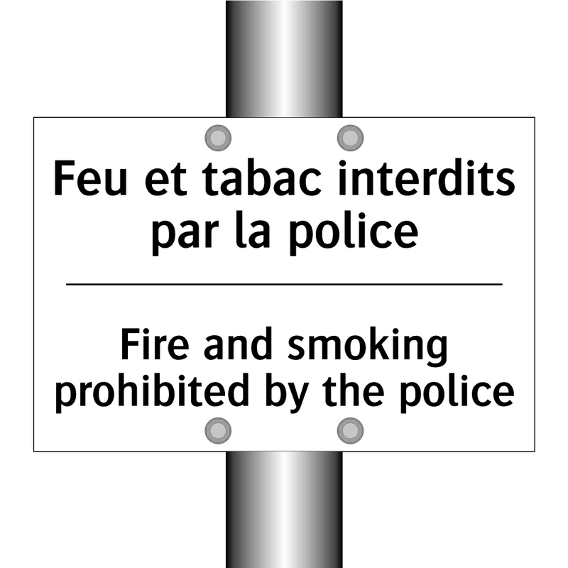 Feu et tabac interdits par la  /.../ - Fire and smoking prohibited by  /.../