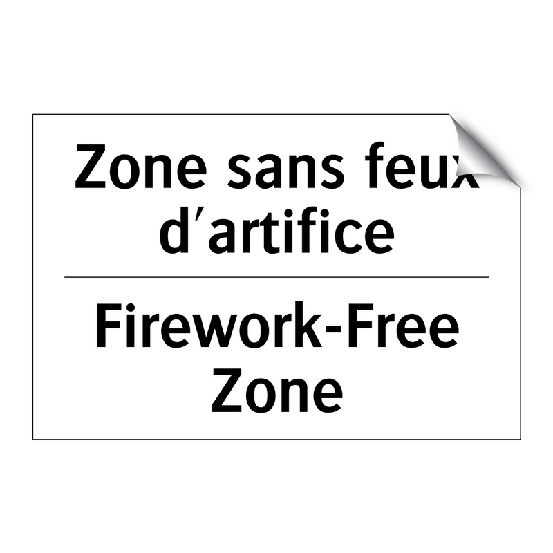 Zone sans feux d'artifice - Firework-Free Zone