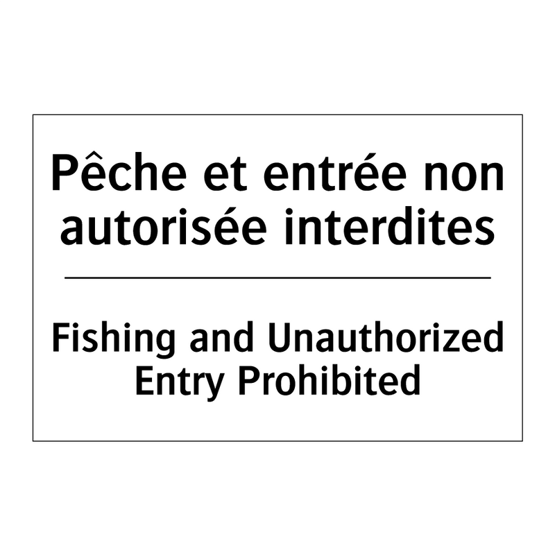 Pêche et entrée non autorisée  /.../ - Fishing and Unauthorized Entry  /.../