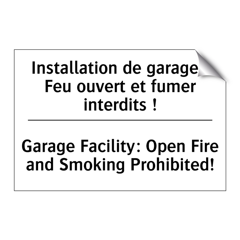 Installation de garage : Feu ouvert  /.../ - Garage Facility: Open Fire and  /.../