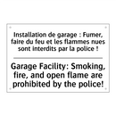 Installation de garage : Fumer,  /.../ - Garage Facility: Smoking, fire,  /.../