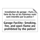 Installation de garage : Fumer,  /.../ - Garage Facility: Smoking, fire,  /.../