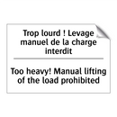 Trop lourd ! Levage manuel de  /.../ - Too heavy! Manual lifting of the  /.../