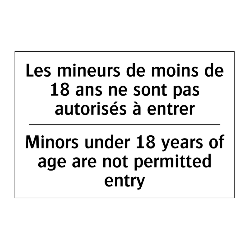 Les mineurs de moins de 18 ans  /.../ - Minors under 18 years of age are  /.../