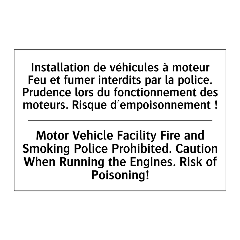 Installation de véhicules à moteur  /.../ - Motor Vehicle Facility Fire and  /.../