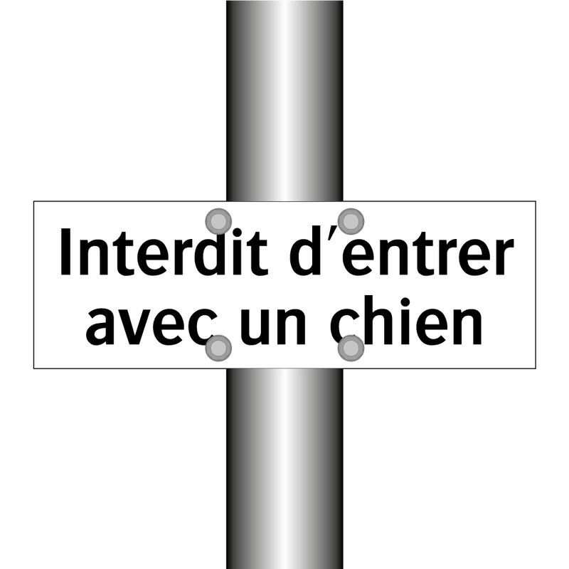 Interdit d'entrer avec un chien