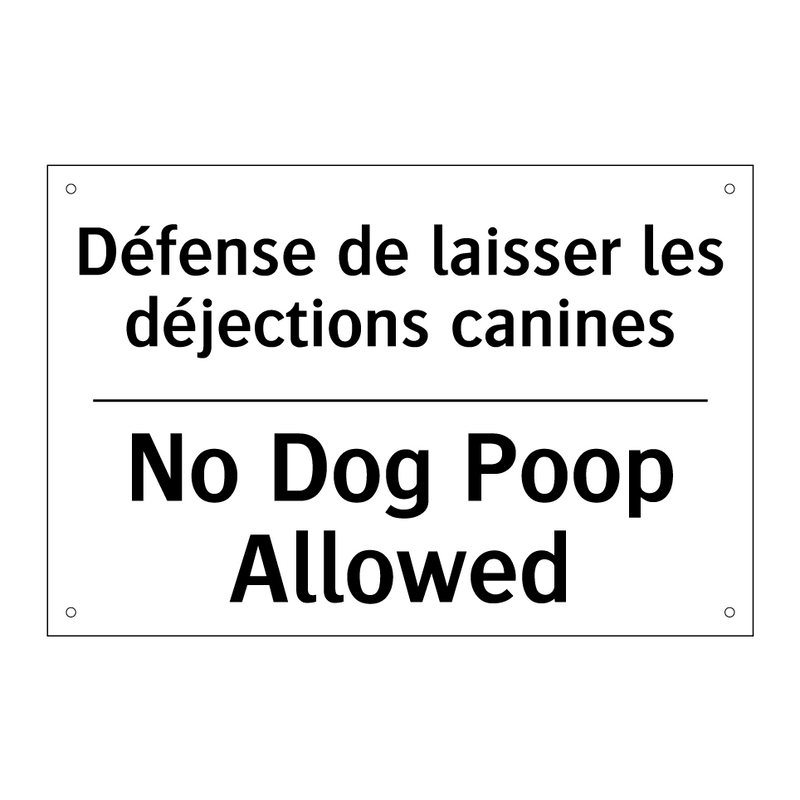 Défense de laisser les déjections  /.../ - No Dog Poop Allowed