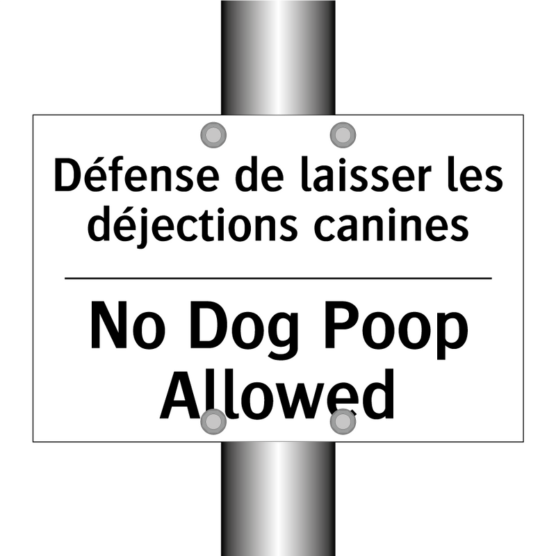Défense de laisser les déjections  /.../ - No Dog Poop Allowed