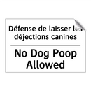Défense de laisser les déjections  /.../ - No Dog Poop Allowed