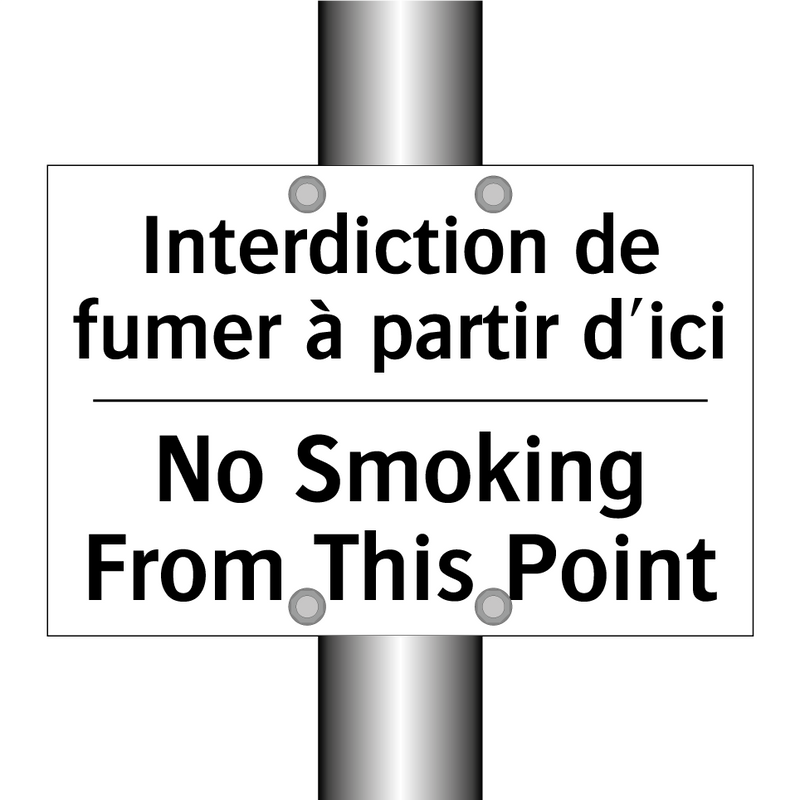 Interdiction de fumer à partir  /.../ - No Smoking From This Point