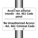 Accès non autorisé interdit -  /.../ - No Unauthorized Access - Art.  /.../