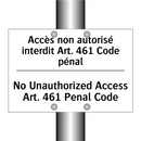 Accès non autorisé interdit Art.  /.../ - No Unauthorized Access Art. 461  /.../