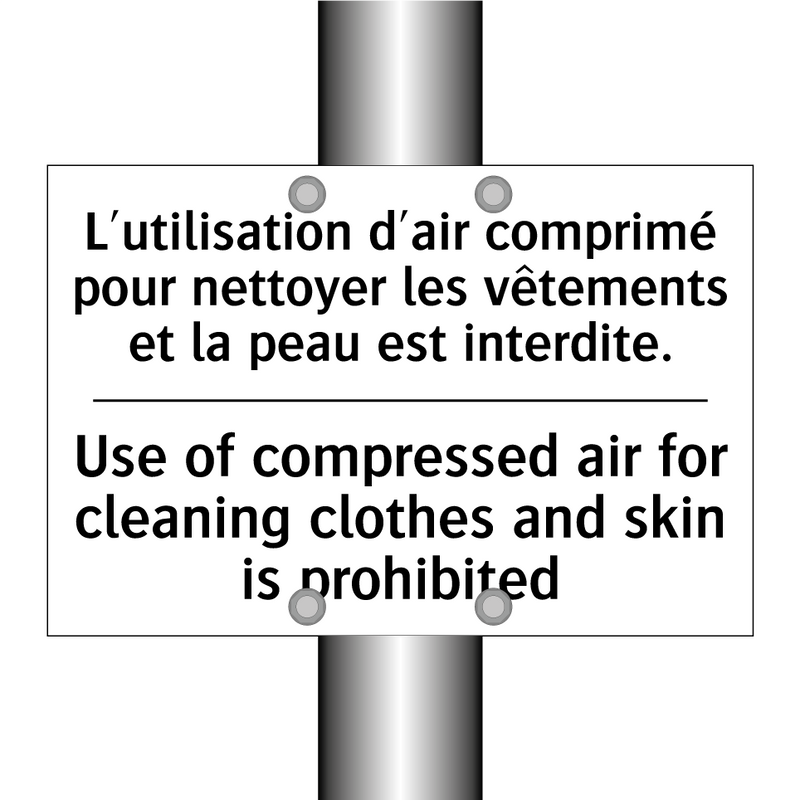 L'utilisation d'air comprimé pour  /.../ - Use of compressed air for cleaning  /.../