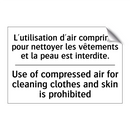 L'utilisation d'air comprimé pour  /.../ - Use of compressed air for cleaning  /.../