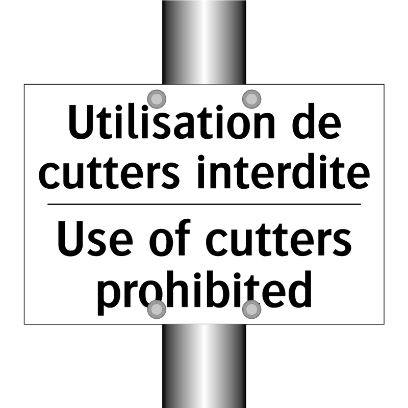 Utilisation de cutters interdite /.../ - Use of cutters prohibited