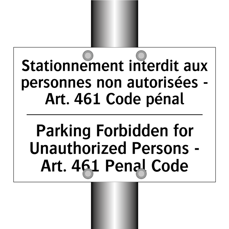 Stationnement interdit aux personnes  /.../ - Parking Forbidden for Unauthorized  /.../