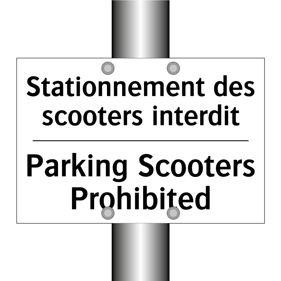 Stationnement des scooters interdit /.../ - Parking Scooters Prohibited
