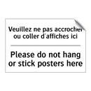Veuillez ne pas accrocher ou coller  /.../ - Please do not hang or stick posters  /.../