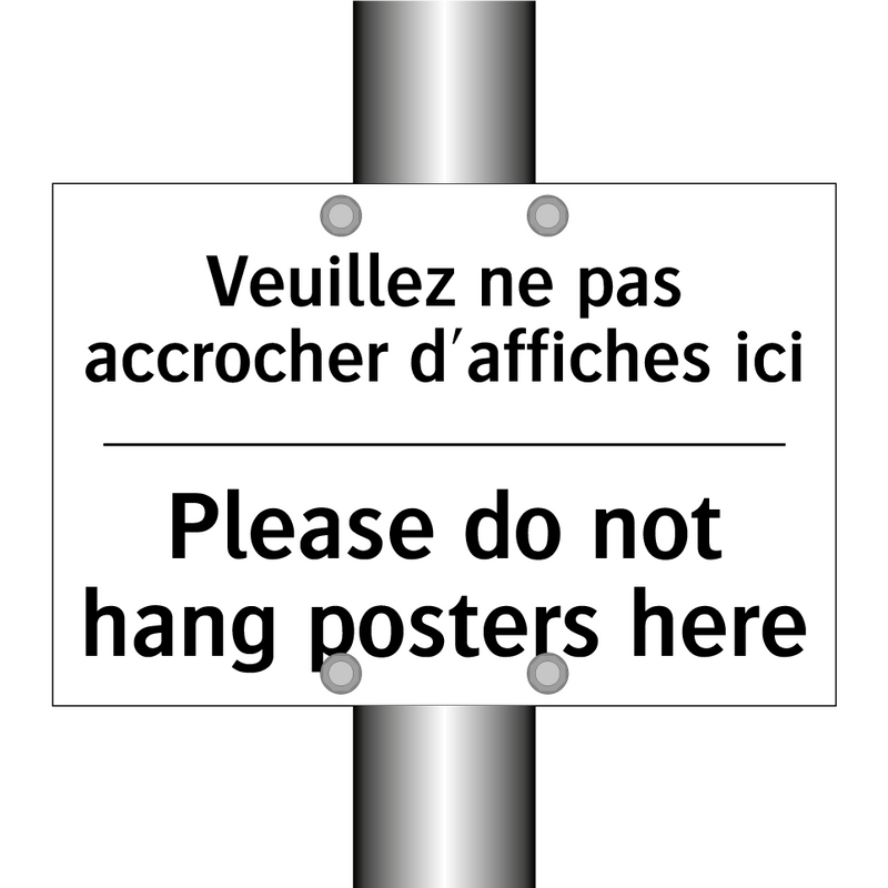 Veuillez ne pas accrocher d'affiches  /.../ - Please do not hang posters here /.../