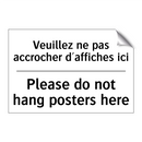 Veuillez ne pas accrocher d'affiches  /.../ - Please do not hang posters here /.../