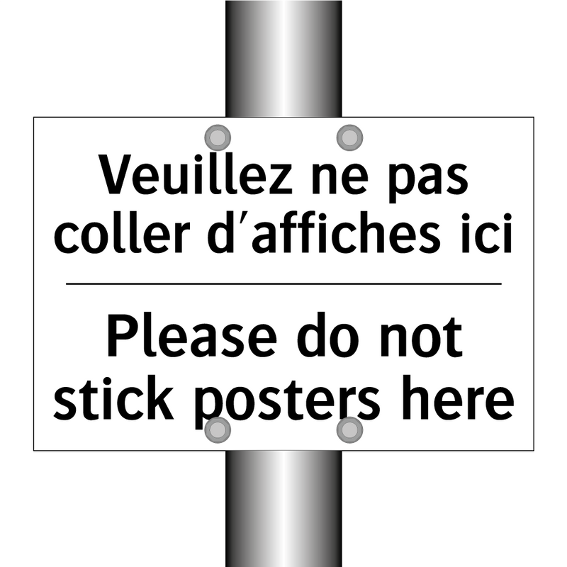 Veuillez ne pas coller d'affiches  /.../ - Please do not stick posters here /.../