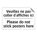 Veuillez ne pas coller d'affiches  /.../ - Please do not stick posters here /.../