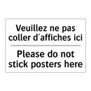 Veuillez ne pas coller d'affiches  /.../ - Please do not stick posters here /.../